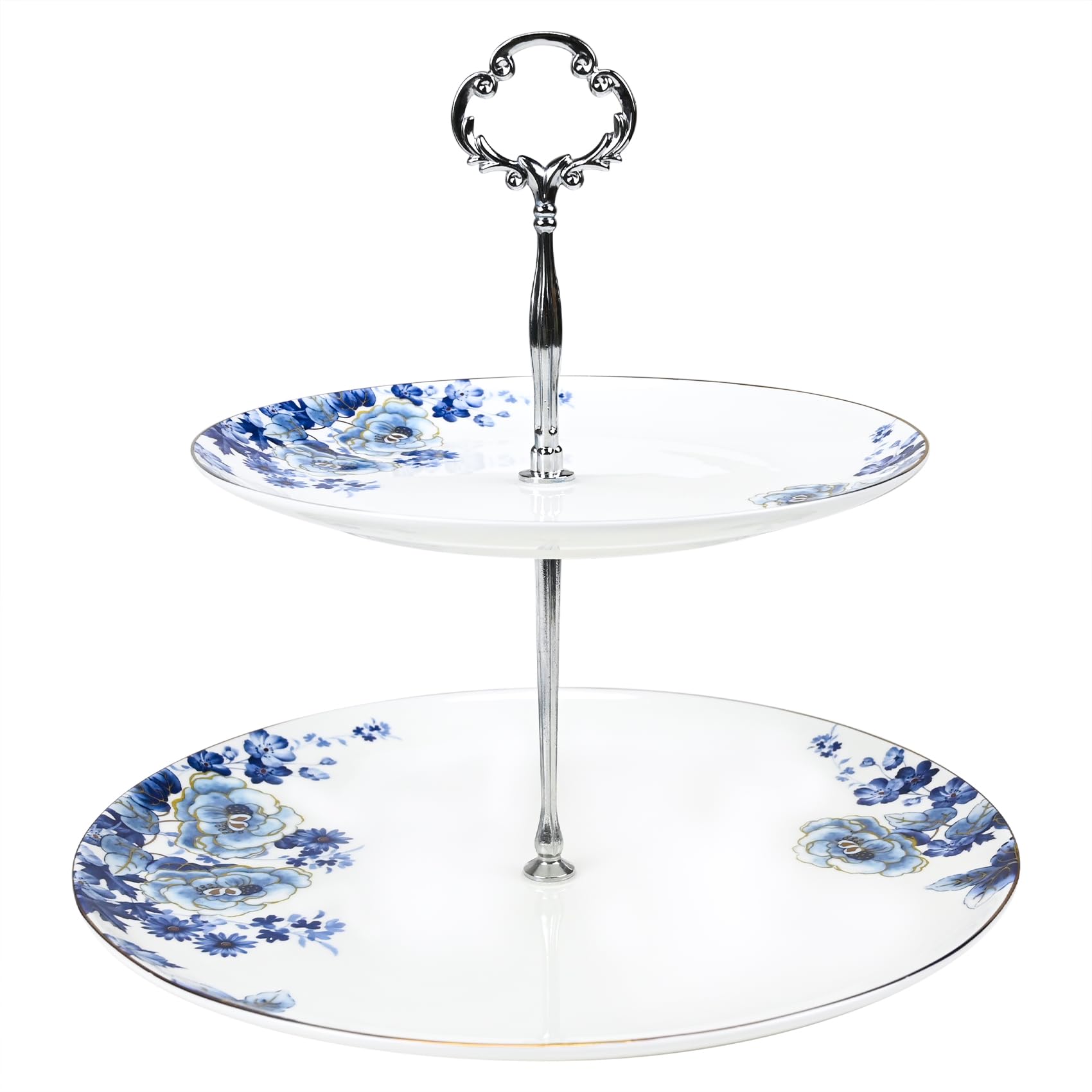 Amazon.com | LE POTOCIO 2-Tier Afternoon Tea Stand, Porcelain